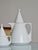 Stunning coffee set from germany, Johann Kronester mark. Postmodern design combined with classic white porcelain. This...