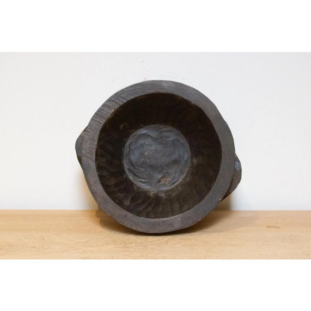 Hand-Carved Ao Naga Kitchen Bowl For Sale - Image 4 of 6