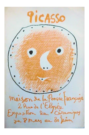 Ceramic face, Madoura by Pablo Picasso, 1958