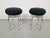 Metal Vintage Uri Stools with Waved Chrome Legs and Black Seats by Per Ivar Ledang for Ikea, 1995, Set of 2 For Sale - Image 7 of 11