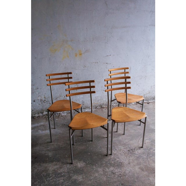 Memphis Beige & Silver Chair Set, Set of 4 For Sale - Image 3 of 12