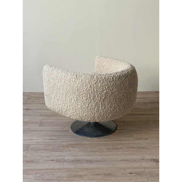 Wool Bouclé Swivel Chair Attributed to Milo Baughman for Thayer Coggin For Sale - Image 12 of 12