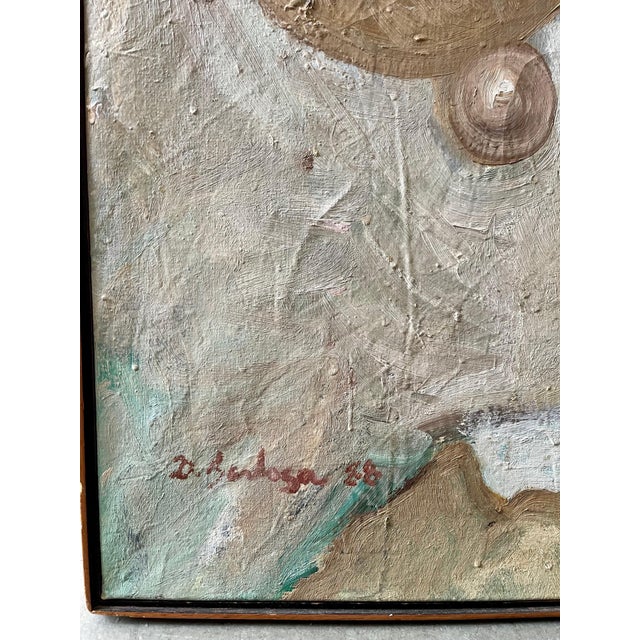 Diego Barboza, Large Venezuelan Expressionist Oil Painting Diego Barboza Latin American Master, 1988 For Sale - Image 9 of 12