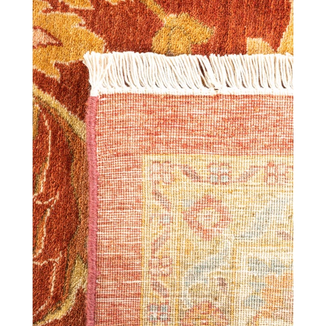 2000 - 2009 Mogul, One-of-a-Kind Hand-Knotted Area Rug - Pink, 8' 5" x 10' 3" For Sale - Image 5 of 8