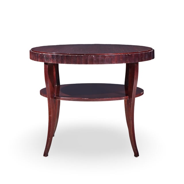Late 20th Century Barbara Barry for Baker Mahogany Fluted Edge Side End Table - Pair For Sale - Image 5 of 13
