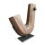 A Japanese kettle hook from the Edo period carved of Zelkova wood. The jizagaki is the hook from which an iron kettle for...