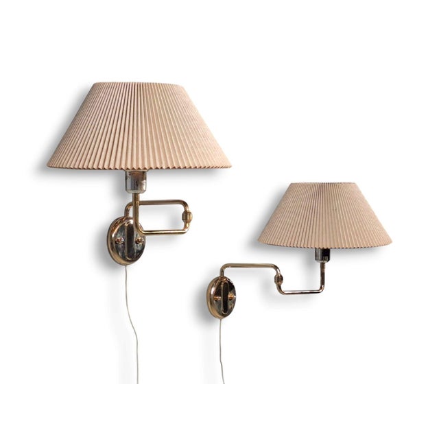 1970s Mid-Century Modern Raf, Articulating Wall Sconces, Brass, Gilt Metal For Sale In New York - Image 6 of 17