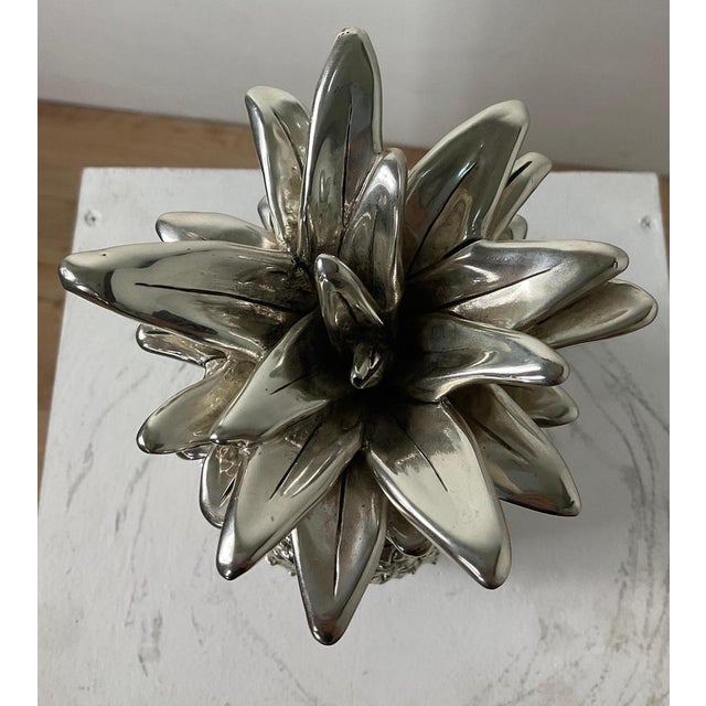 Large Italian Silver Laminated Pineapple, 1970s For Sale - Image 13 of 14