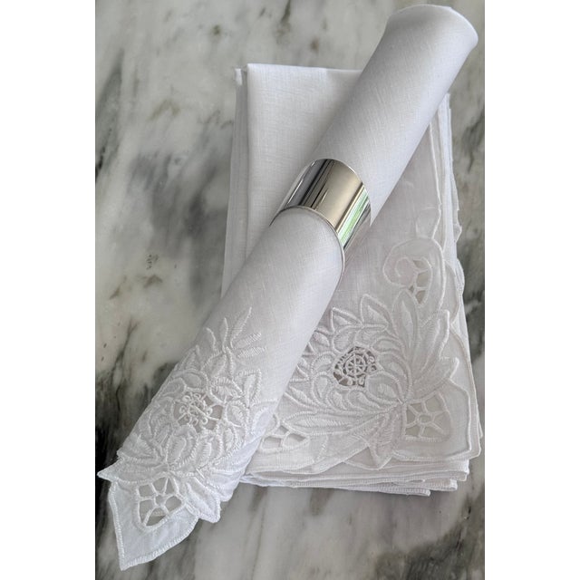 Contemporary Vintage Contemporary Silver-Plated Napkin Rings, Polished - Set of 8 For Sale - Image 3 of 12