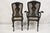 Antique Chinoiserie Queen Anne Hand Painted Floral Cane Dining Chairs - Set of 4 For Sale - Image 9 of 12