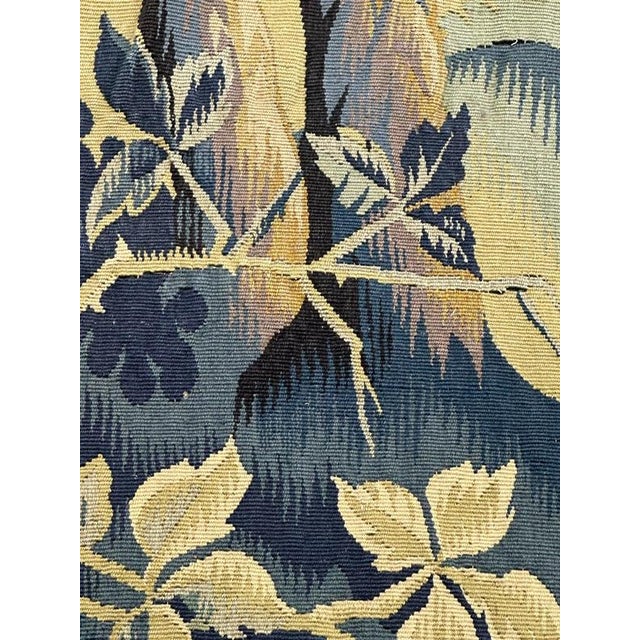 Textile Vintage French Aubusson Tapestry in Silk and Wool, 1930s For Sale - Image 7 of 18