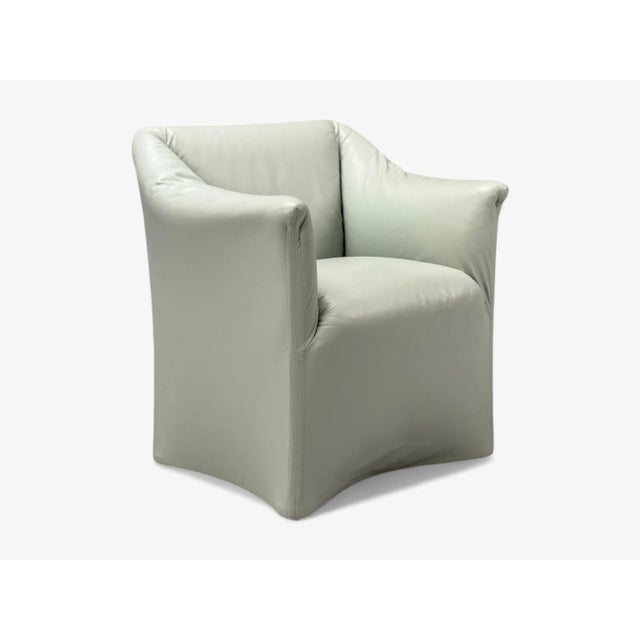 Green Mario Bellini, Italian Modern, Leather, Four Model 684 Armchairs, Italy, 1980s For Sale - Image 8 of 15