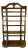 Handsome Vintage Drexel Heritage Brass and Walnut Bakers Rack For Sale