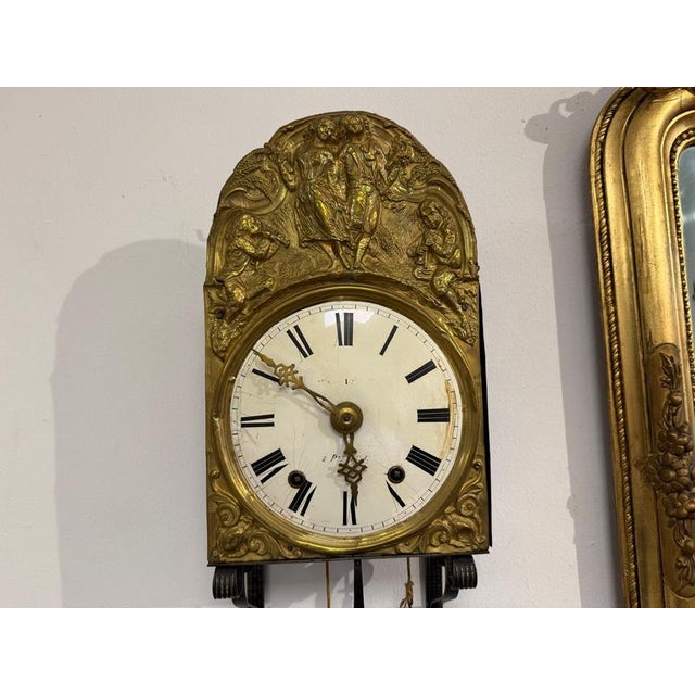 Comtoise Wall Clock with Lyra Pendel, France For Sale - Image 3 of 11