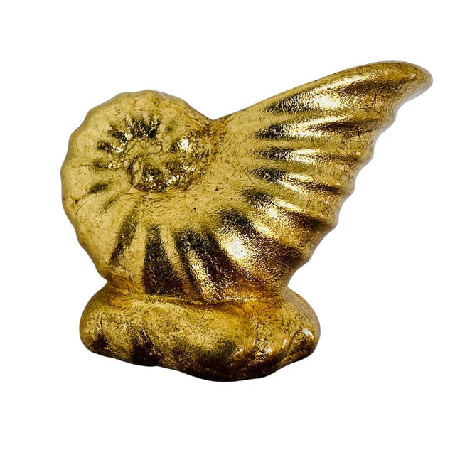 1990s 1990s Hollywood Regency Gilt Nautilus Shell Card Holders by the Bombay Co. - 12 Pieces For Sale - Image 5 of 13