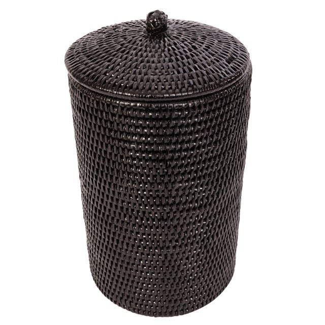 Coastal Artifacts Rattan Double Toilet Roll Holder, Tudor Black For Sale - Image 3 of 6
