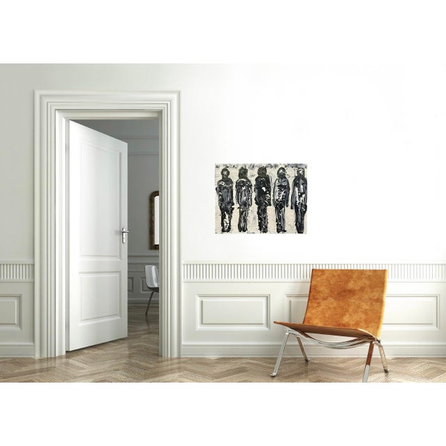 This painting is not framed, but it’s a perfect candidate for a simple black wood molding that will enrich this great...