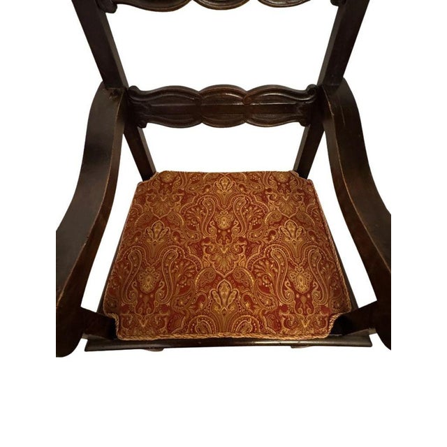 1950s Vintage Italian Throne Chair For Sale - Image 13 of 14