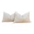 Ivory Frost Lumbar Moroccan Silk Pillows, Set of 2 For Sale