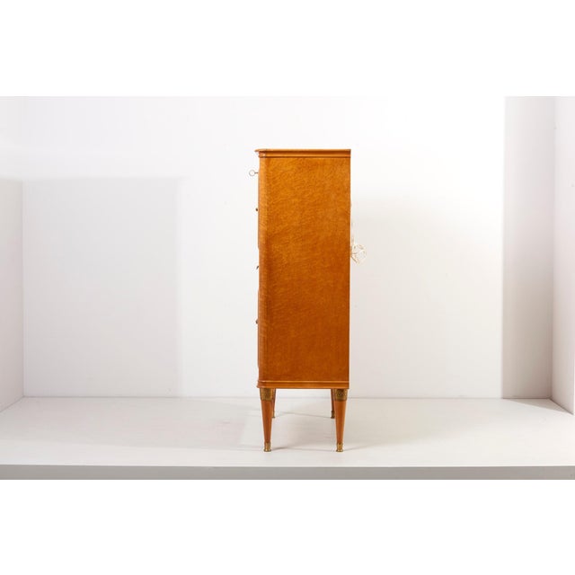 1950s Italian Birdseye Maple Bar Cabinet, 1950s For Sale - Image 5 of 18