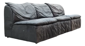 Vintage Modular Sectional Sofa in Leather from Laauser, 1970s, Set of 3