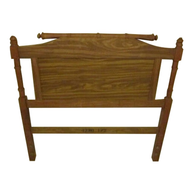 1980s Faux Bamboo Hollywood Regency Twin Headboard Caramel Color For Sale
