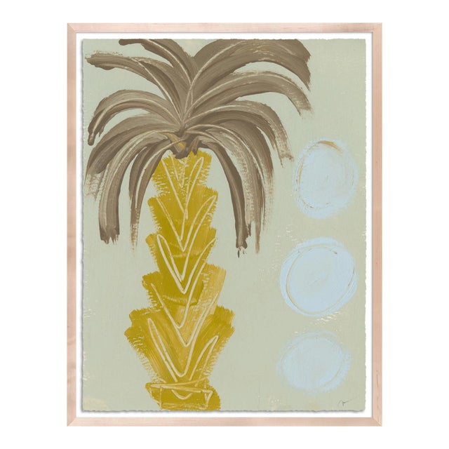 Mirasol Palm Study II by Haley Mathewes in Maple Frame, Medium Art Print For Sale
