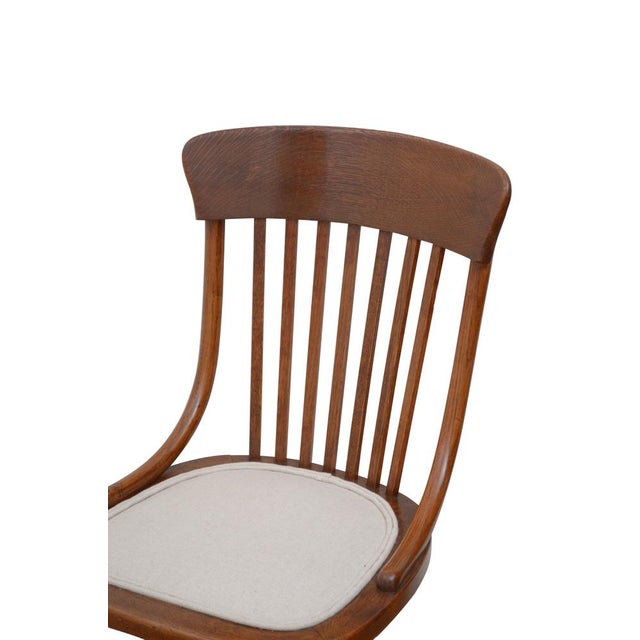 Wood English Oak Revolving Desk Chair, 1910 For Sale - Image 7 of 11