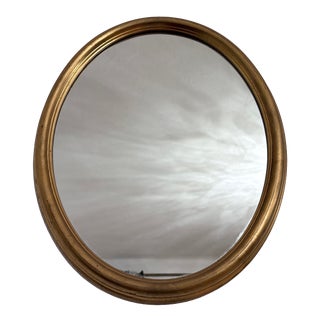 Vintage German Mirror in Gilded Wooden Frame, 1960s For Sale