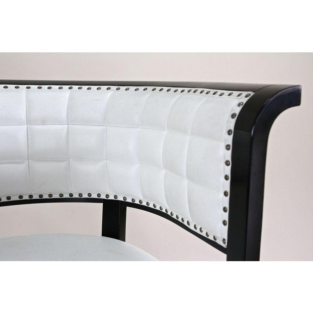 Vintage Armchair in White Leather by M. Kammerer for Thonet, 1980 For Sale - Image 6 of 17