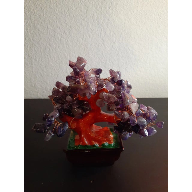 1980s Feng Shui Amethyst Crystal Bonsai Tree For Sale - Image 4 of 5