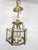 Vintage Brass Lantern Neo Decor Starburst Etched Glass Chandelier Entryway, Old World Glam For Sale - Image 6 of 10