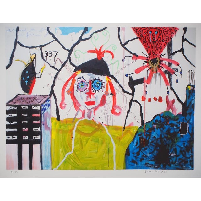 Paul KOSTABI (1962) Woman with Pink Hair Original color giclée print Signed in pencil Limited edition of 75 (this is...