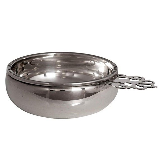 Silver Antique Sterling Silver Wine Baby Porringer Engraved "Ann" Ellmore Co. 1930 For Sale - Image 8 of 10