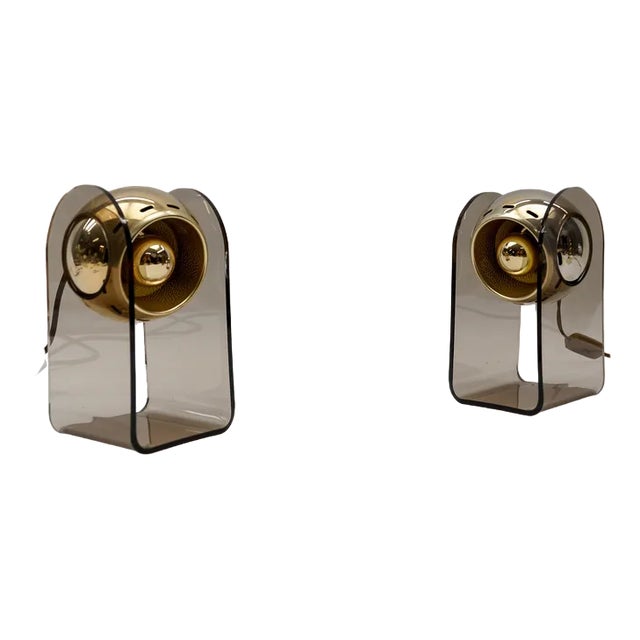 Mid-Century Modern Table Lamps in the style of Gino Sarfatti, 1960s, Set of 2 For Sale