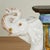 Standout vintage Italian elephant drinks stand crafted in terra cotta, hand decorated and glazed, sporting a fancy saddle...