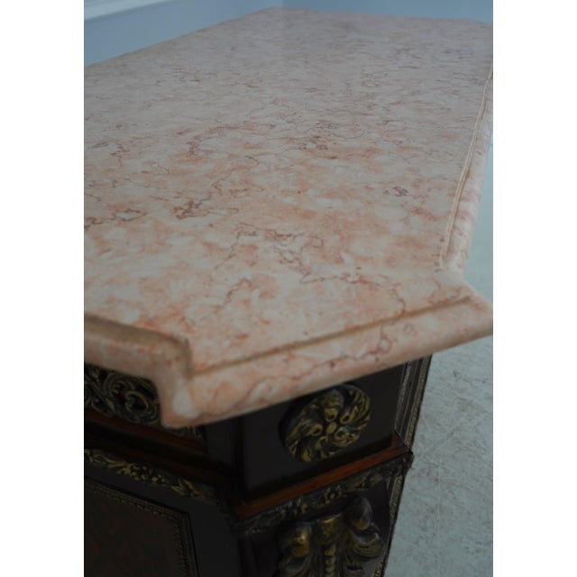 Stone French Louis XVI Style Bronze Mounted Commode For Sale - Image 7 of 18