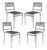 Set of 4 Mid Century Rene Herbst Sandow Cord and Chrome Armchairs For Sale