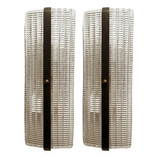 Brunish Diamanted Murano Glass Wall Lights by Simoeng, Set of 2 For Sale