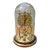 Vintage Elgin Anniversary Mantel Clock With Glass Dome, Brass Finish & Rotating Pendulum For Sale