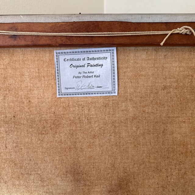 Wood 1970s Vintage Abstract Portraiture, Painting by Peter Robert Keil, Framed For Sale - Image 7 of 11