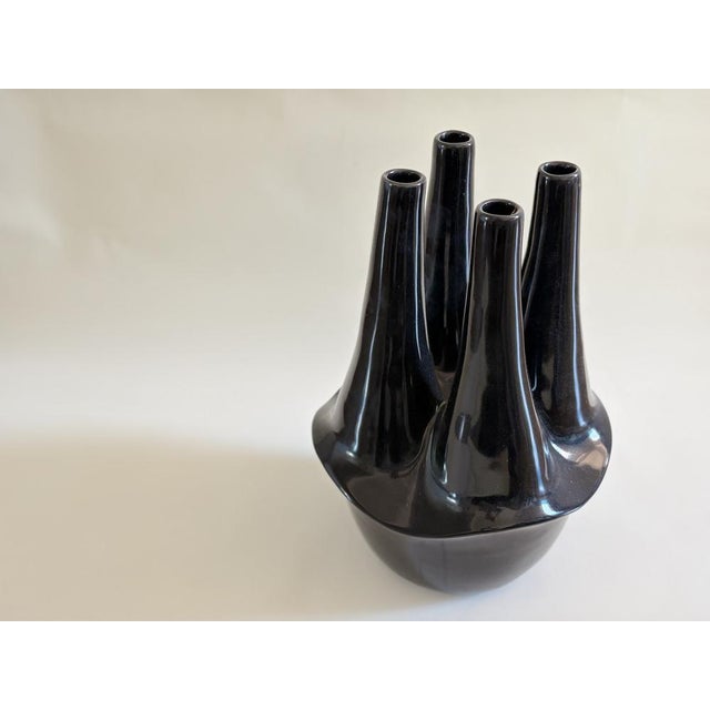 Vintage Portuguese Brutalist Flower Vase, 1990s For Sale - Image 6 of 7