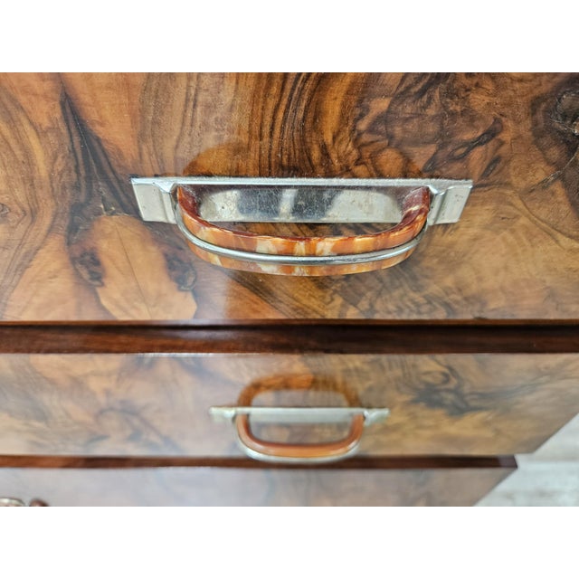 Art Deco Walnut Burl Sideboard with Mirror, 1940 For Sale - Image 12 of 18