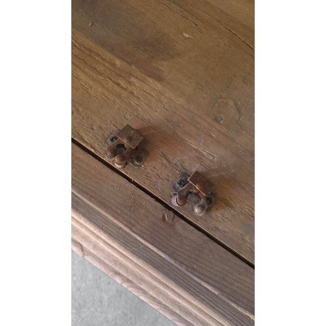 Antique Rustic European Distressed Wood Cabinet For Sale - Image 13 of 13