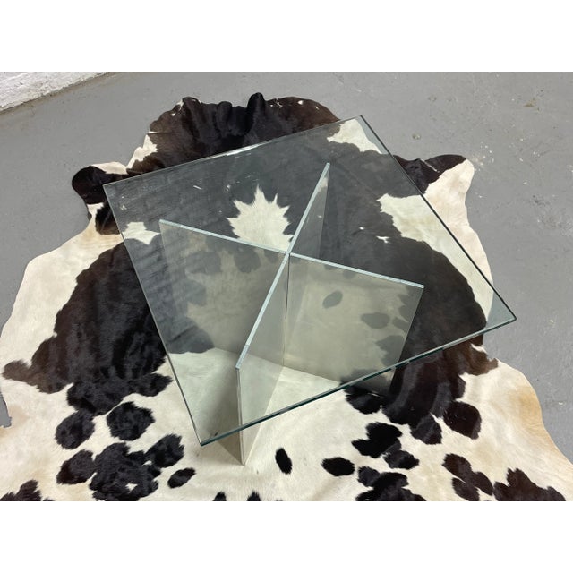 Chrome Mid Century Modern Chrome and Glass Side / End Table, Circa 1970s For Sale - Image 8 of 11