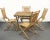 Beautiful midcentury set, made of bamboo and rattan foldable table and four chairs. It is an Italian production of 1960s...