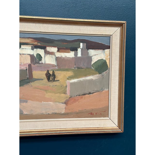 Rolf Norrman, Southern Village Landscape, 1950s, Oil Painting on Canvas, Framed For Sale - Image 5 of 18
