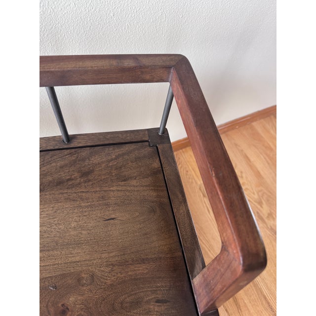 Coffee Pair of Four Hands Howard Nightstands in Pecan – Wood & Metal Bedside Tables For Sale - Image 8 of 12