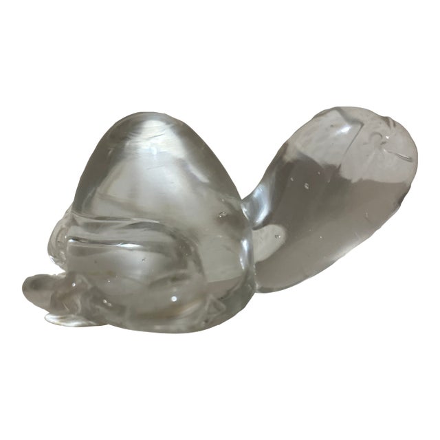 Vintage Glass Turtle Paperweight Handcrafted Decorative Desk Accent For Sale