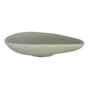 Revelation Organic Modern Off-White Stone Scoop Bowl